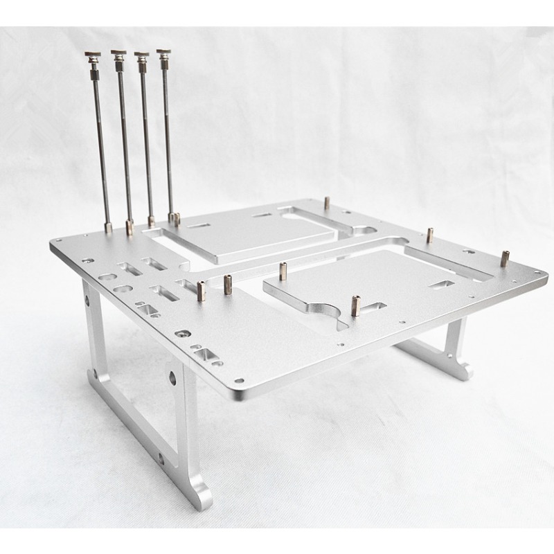 Aluminum Open Frame Test Bench Water Cooling - Open-Frame Aluminium-Computergehäuse, MATX-Motherboard Wasserkühlungs-Testbank-Chassis für PC-Hardware